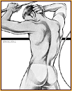 Kent original pencil drawing depicting a male nude